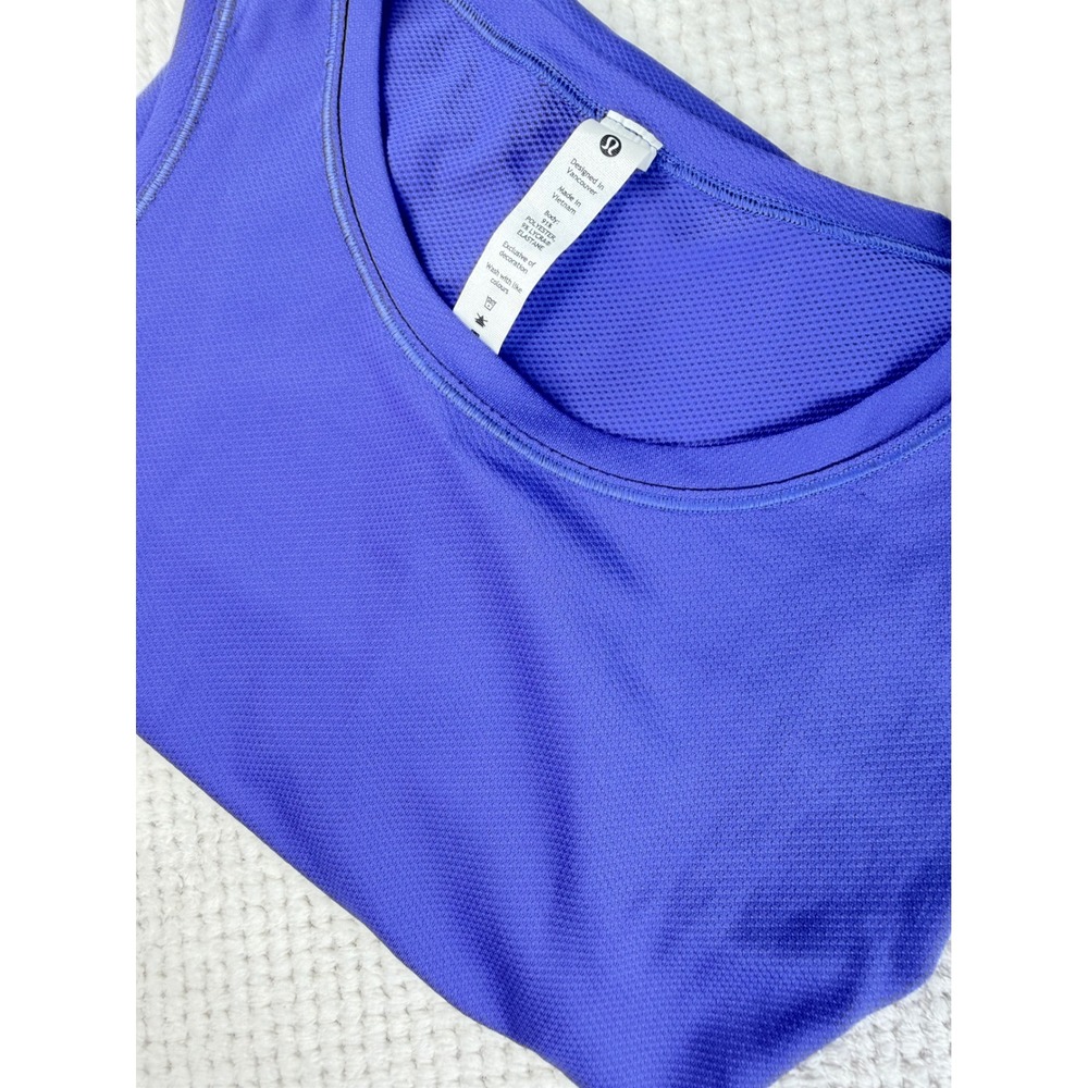 Lululemon High Neck Run and Train Tank Charged Indigo Purple LW1CZ1S Size 12